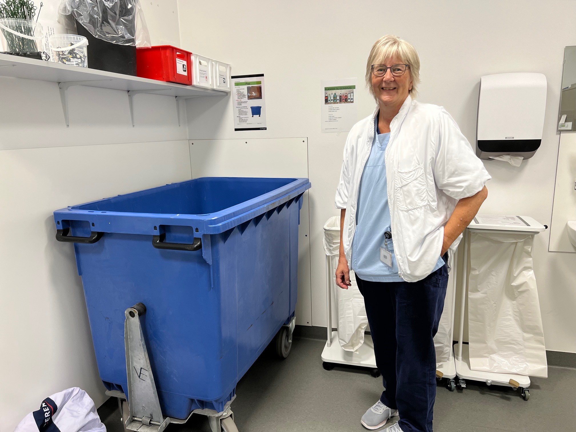 Sygeplejerske Jutta Henning i diabetesambulatoriets sorteringsrum