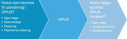 Overblik over forløbet i OPUS - Henvisning til OPUPS - I Opus - Efter OPUS-forløbet.
