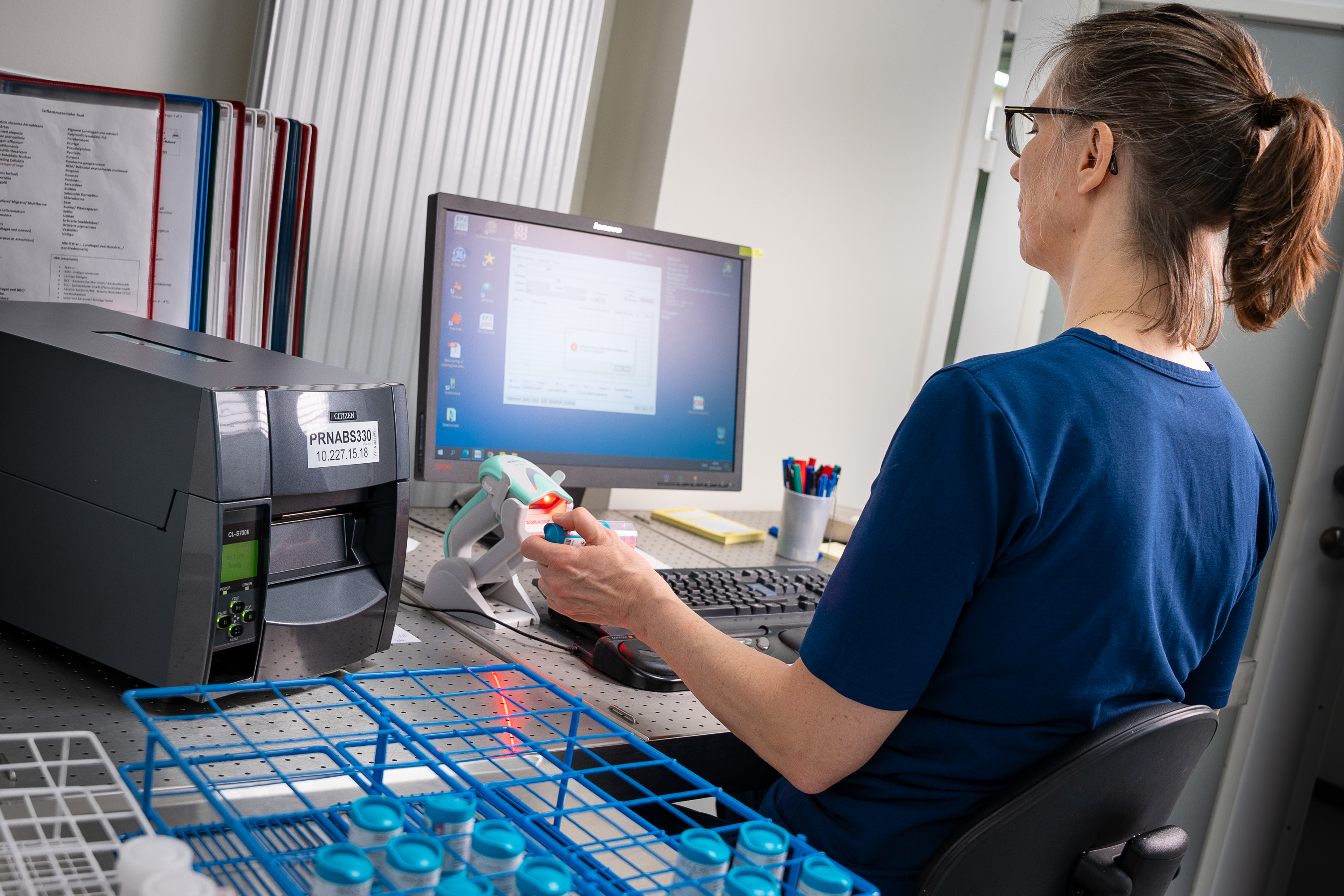 Trin 1: Patologiprøven modtages og registreres