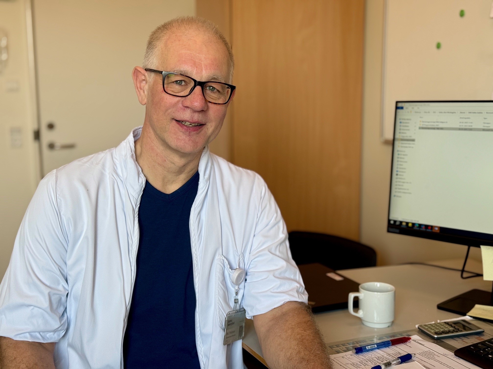 Christian Backer Mogensen på kontoret på FAM, hvor han i fremtiden skal fungere som cheflæge 