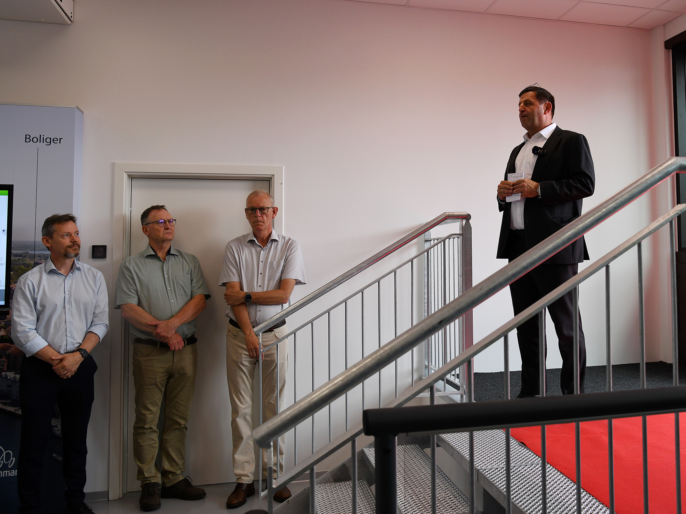 Jürgen Fischer, præsident for Danfoss, holder tale ved indvielsen.