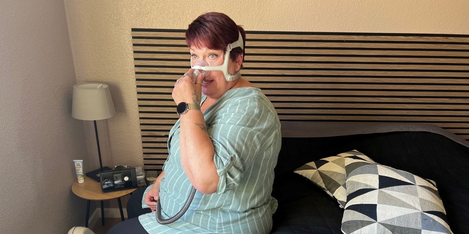 Vibeke Fredriksen Hansen fra Als er en af de mange patienter, som lider af søvnapnø.
