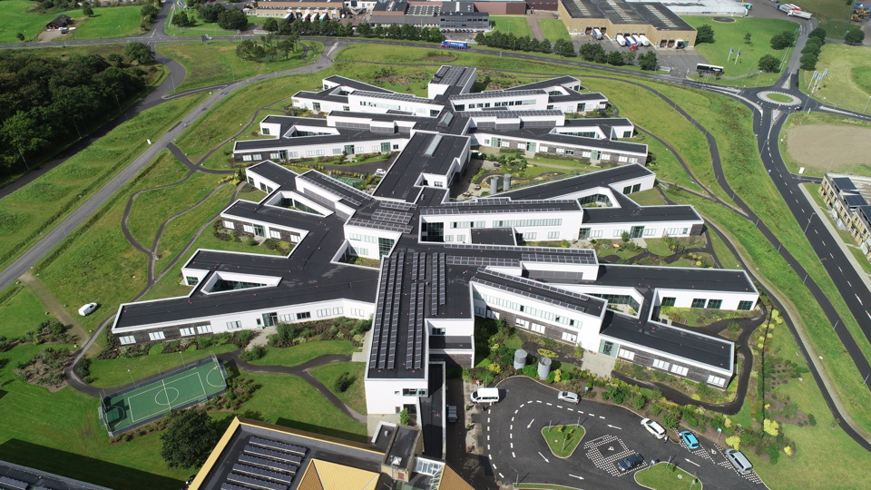 Luftfoto af Psykiatrien på Sygehus Sønderjylland