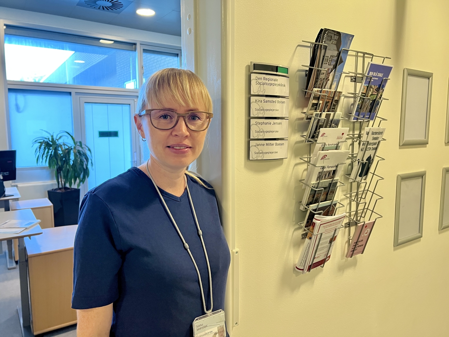 Kira Boisen er en af de socialsygeplejersker, der bemander den ny socialsygeplejeklinik på Sygehus Sønderjylland